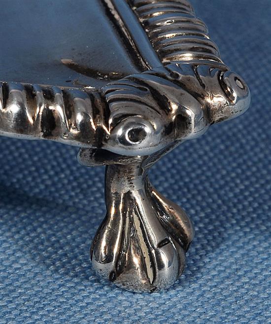 A George III silver snuffer stand, by William Cafe, Length 190mm Weight 7.5oz/235grms